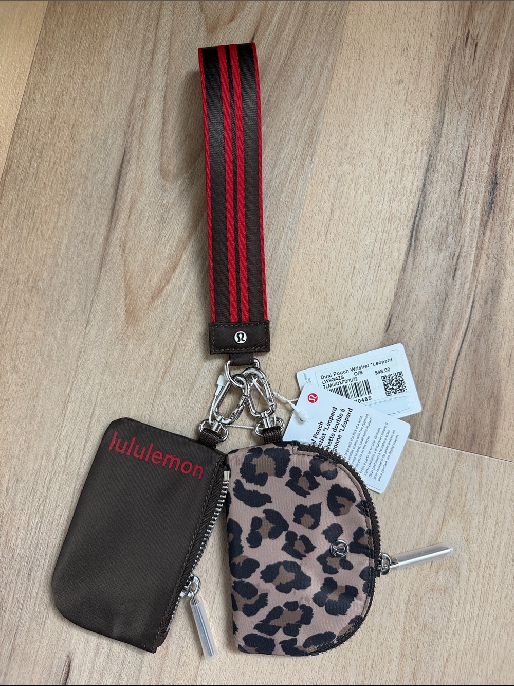 lululemon Dual Pouch Wristlet - Leopard